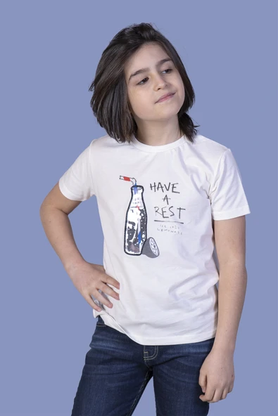 Erkek Çocuk Cola Baskılı Tişört - Resim 4