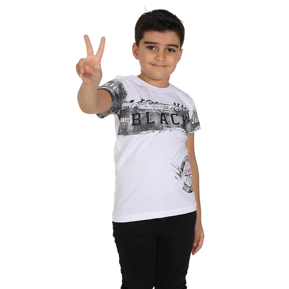 Toontoy  Erkek Çocuk T-Shirt Black Baskılı ürün görseli 1