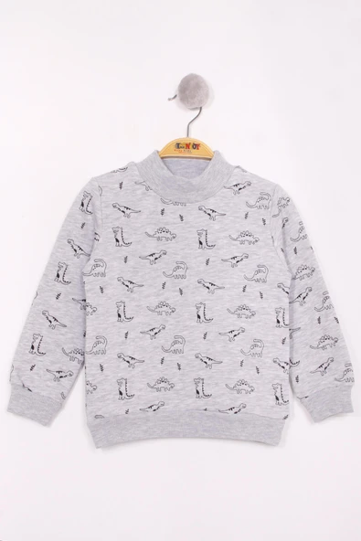 Toontoy Erkek Çocuk Dinazor Baskılı Sweatshirt ürün görseli 1