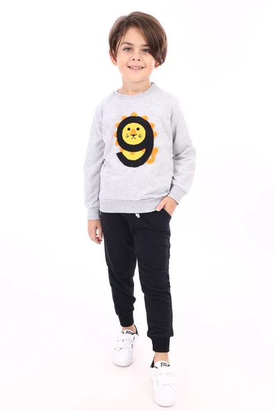 Toontoy Erkek Çocuk Eşofman Takım 9 Aslan Nakışlı ürün görseli 1