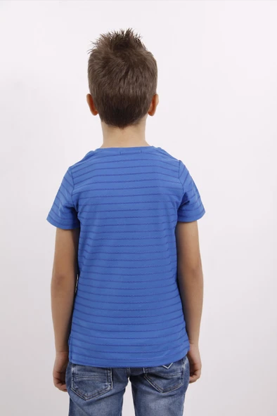 Toontoy Erkek Çocuk Flok Baskılı Örgülü Tişört ürün görseli 1