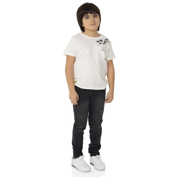 Toontoy  Erkek Çocuk T-shırt Palmiyeli Baskı ürün görseli 1