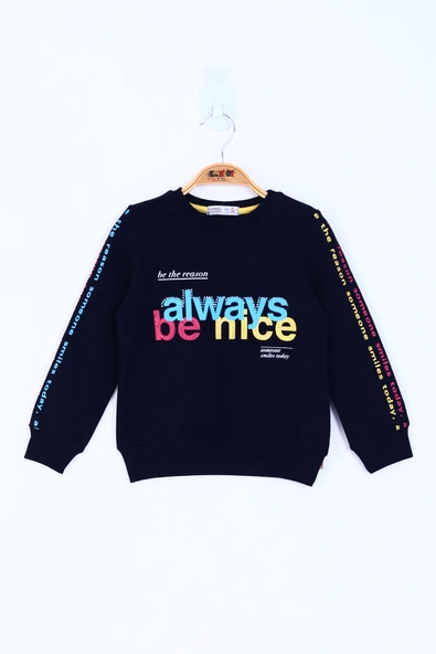 Toontoy Kız Çocuk Always Baskılı Sweatshirt ürün görseli 1