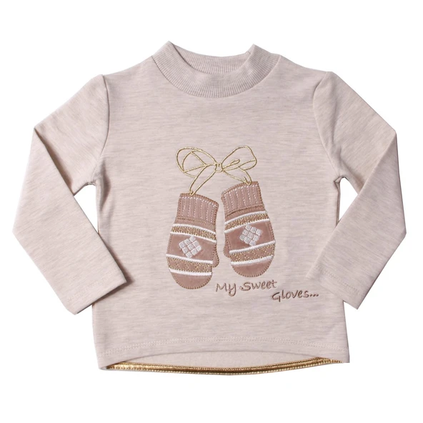 Toontoy Kız Çocuk Sweatshirt Eldiven Nakışlı - Resim 8