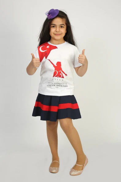 Toontoy Unisex Çocuk 23 Nisan Baskılı Tişört ürün görseli 1