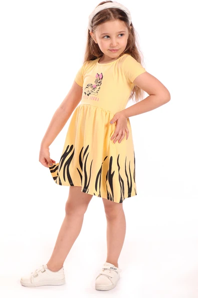 Toontoy Kız Bebek Baskılı Elbise ürün görseli 1