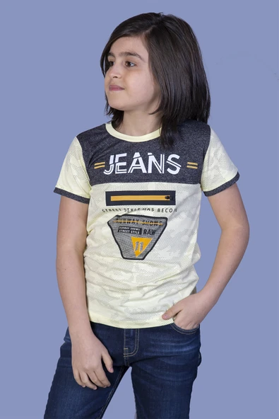 Toontoy Erkek Çocuk Jeans Baskı Tişört ürün görseli 1