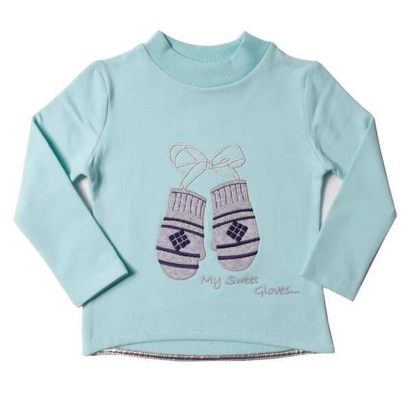 Toontoy Kız Çocuk Sweatshirt Eldiven Nakışlı ürün görseli 1