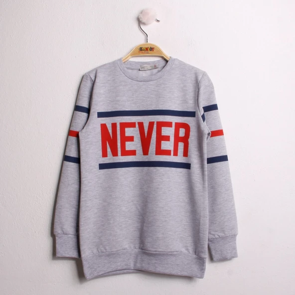 Toontoy Kız Çocuk Sweatshirt Never Baskı ürün görseli 1