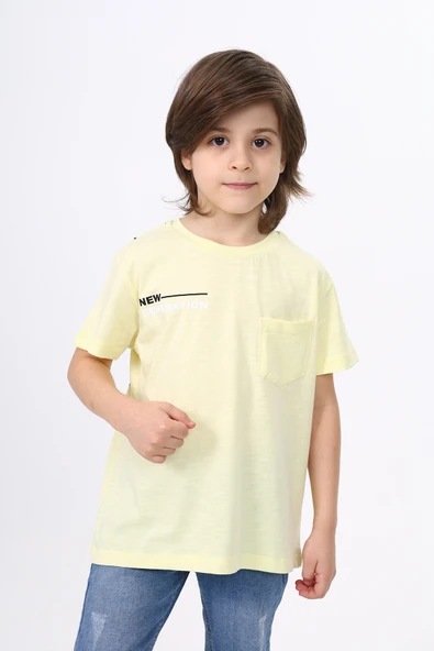 Toontoy Erkek Çocuk Cep Baskılı Tişört ürün görseli 1