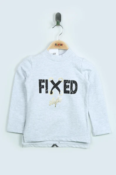 Toontoy Kız Çocuk Sweatshirt Fixed Varak Baskılı ürün görseli 1