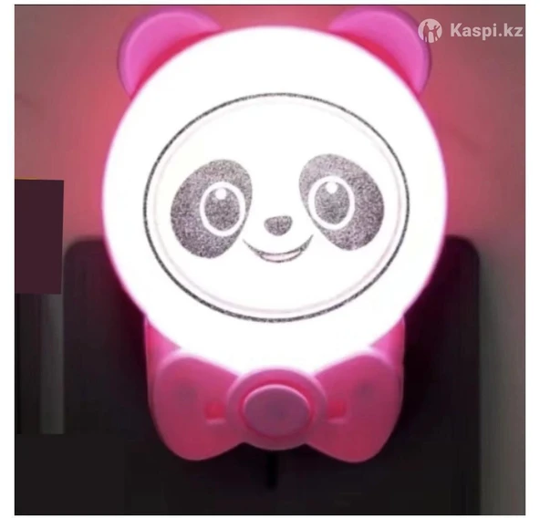 Sevimli Panda Bebek Çocuk Odası Gece Lambası, Prize Tak Çalıştır Anahtarlı, 2 Watt Beyaz Işık Ledli ürün görseli 1