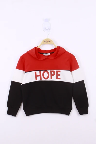 Toontoy Kız Çocuk Hope Baskılı Garnili Sweatshirt ürün görseli 1