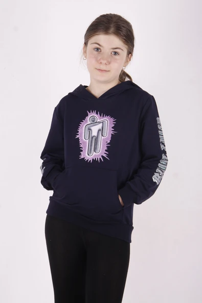 Toontoy Kız Çocuk Billie Eilish Baskılı Sweatshirt ürün görseli 1