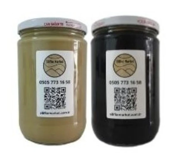 Tahin Pekmez İkilisi (Keçiboynuzu Pekmezi + Tahin) 800+650 gr ürün görseli 1