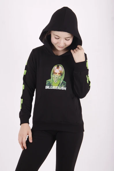 Toontoy Kız Çocuk Billie Eilish Baskılı Sweatshirt ürün görseli 1