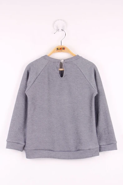 Toontoy Kız Çocuk Çanta Nakışlı Sweatshirt ürün görseli 1