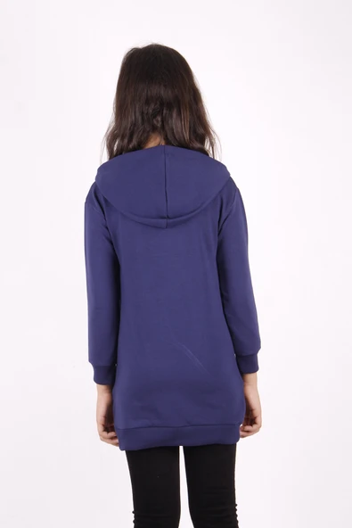 Toontoy Kız Çocuk Tarz Kız Baskılı Cepli Kapüşonlu Sweatshirt ürün görseli 1