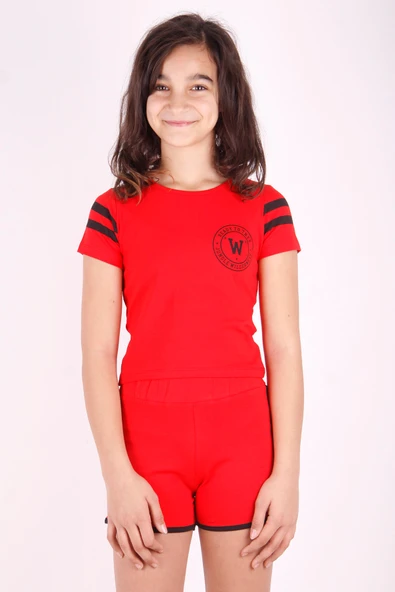 Toontoy Kız Çocuk Baskılı Şortlu Takım - Resim 7