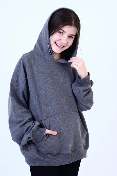 Toontoy Kız Çocuk Kanguru Cepli Sweatshirt ürün görseli 1