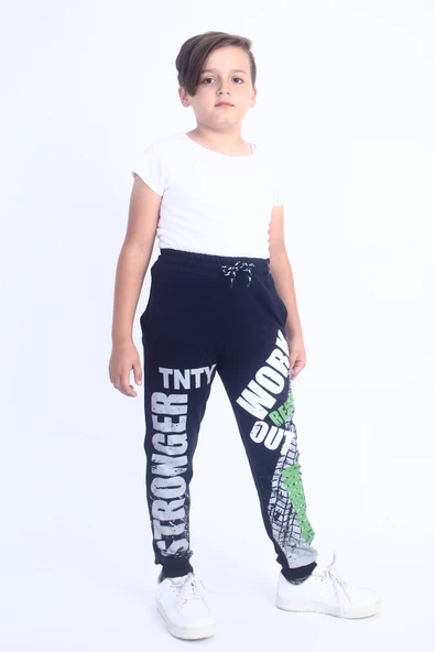 Toontoy Erkek Çocuk Stronger Tnty Baskılı Eşofman Alt ürün görseli 1