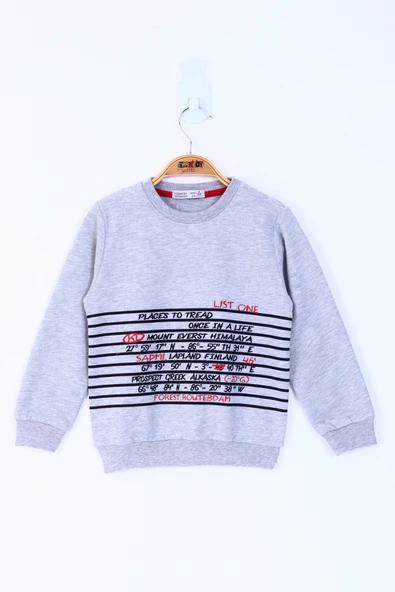 Toontoy Erkek Çocuk Yazı Baskılı Sweatshirt ürün görseli 1