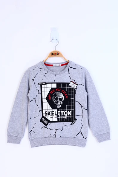 Toontoy Erkek Çocuk Skeleton Baskılı Sweatshirt ürün görseli 1