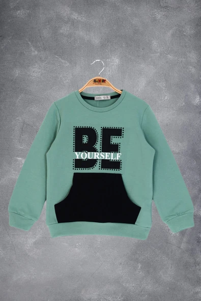 Toontoy Kız Çocuk Be Yourself Baskılı Sweatshirt ürün görseli 1