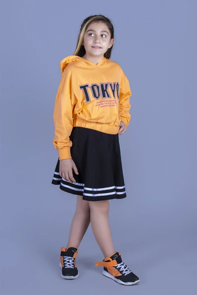 Toontoy Kız Çocuk Baskılı Etekli Takım ürün görseli 1