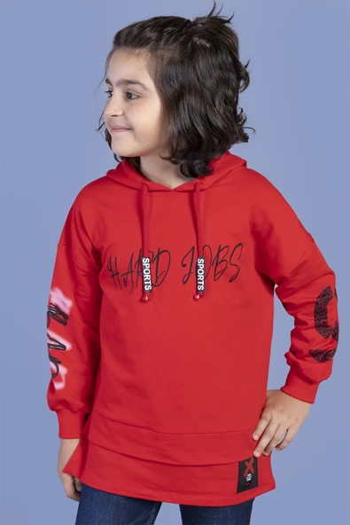 Toontoy Erkek Çocuk Kapüşonlu Baskılı Sweatshirt ürün görseli 1