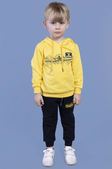 Toontoy Erkek Çocuk Kapüşonlu Baskılı EşofmanTakımı ürün görseli 1