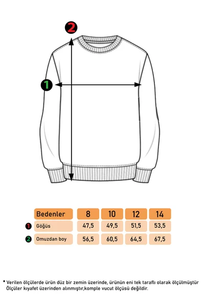 Toontoy Kız Çocuk Batik Desenli Sweatshirt ürün görseli 1
