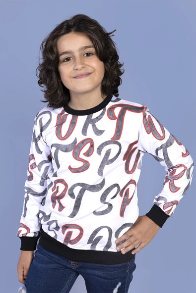 Toontoy Erkek Çocuk Komple Baskılı Sweatshirt ürün görseli 1