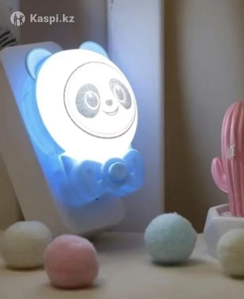 Sevimli Panda Bebek Çocuk Odası Gece Lambası, Prize Tak Çalıştır Anahtarlı, 2 Watt Beyaz Işık Ledli ürün görseli 1