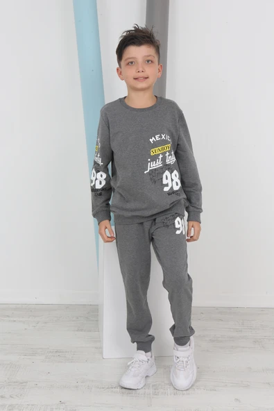 Toontoy Erkek Çocuk Just Tnty Baskılı Eşofman Takım ürün görseli 1