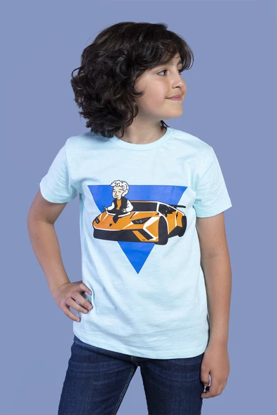 Toontoy Erkek Çocuk Araba Baskılı Tişört ürün görseli 1