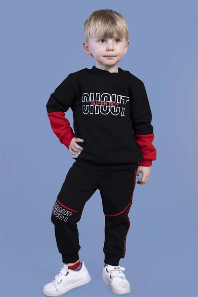 Toontoy Erkek Çocuk Garnili Balıkçı Yaka EşofmanTakımı ürün görseli 1