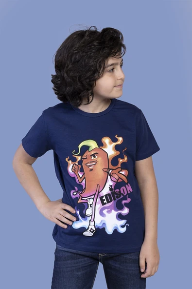 Toontoy Erkek Çocuk Acı Biber Baskılı Tişört ürün görseli 1