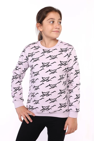 Toontoy Kız Çocuk Komple Balık Kuyruğu Baskılı Sweatshirt ürün görseli 1
