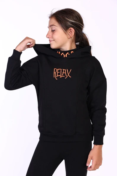 Toontoy Kız Çocuk Nakış Detaylı İçi Pamuklu Sweatshirt ürün görseli 1