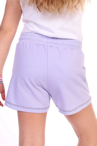 Toontoy Kız Çocuk Baskılı Beli Lastikli Basic Şort 22084 - Resim 5