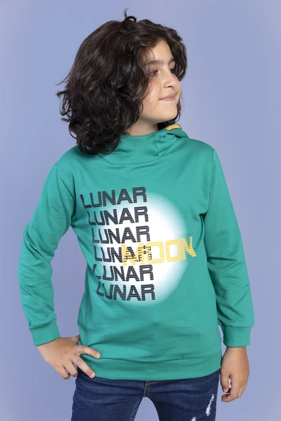 Toontoy Erkek Çocuk Kapüşonlu Baskılı Sweatshirt ürün görseli 1