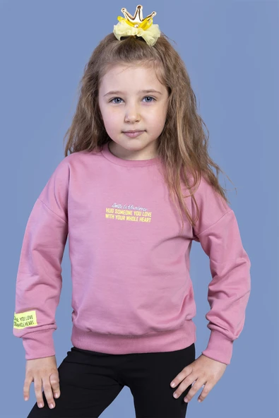 Toontoy Kız Çocuk Baskılı Sweatshirt ürün görseli 1