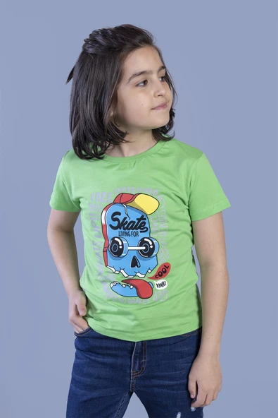 Toontoy Erkek Çocuk Skate  Baskılı Tişört ürün görseli 1