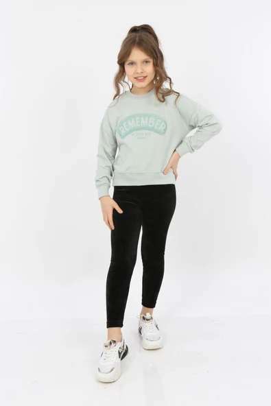 Toontoy Kız Çocuk Remember Baskılı Sweatshirt ürün görseli 1