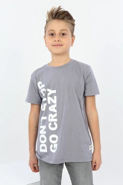 Toontoy Erkek Çocuk Dont Stop Go Crazy Baskılı Tişört ürün görseli 1