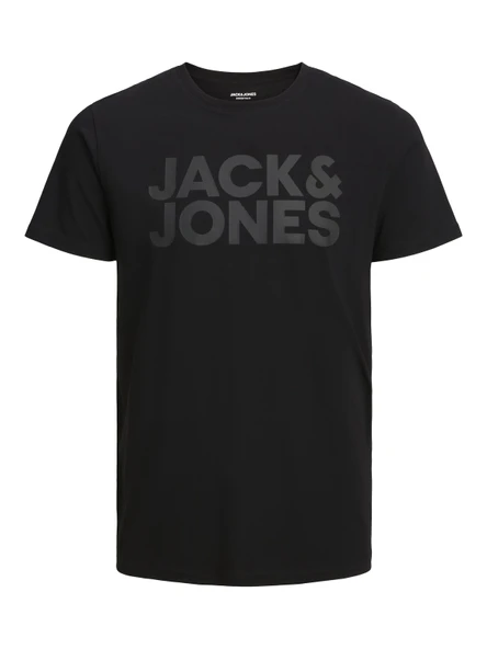 JACK JONES Yazılı Erkek Bisiklet Yaka Tişört 12151955 ürün görseli 1