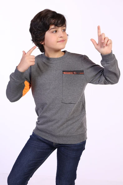 Toontoy Erkek Çocuk Kolu Baskılı Sweatshirt ürün görseli 1