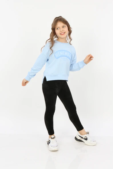 Toontoy Kız Çocuk Remember Baskılı Sweatshirt - Resim 6