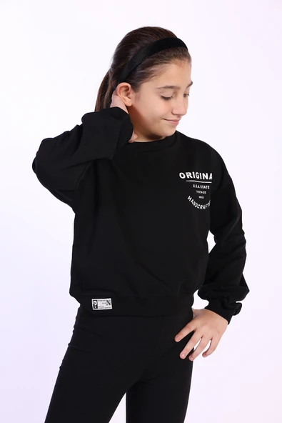Toontoy Kız Çocuk Orıgınal Baskılı Sweatshirt ürün görseli 1